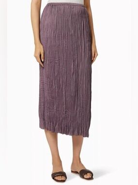 LIKE NEW Vince Pleated Paneled Side Slit Midi Skirt